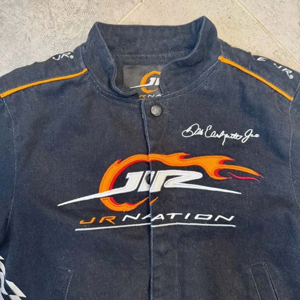 JR Nation NASCAR Dale Earnhardt Jr. Kids Racing Jacket Size 5 Black Youth Coat